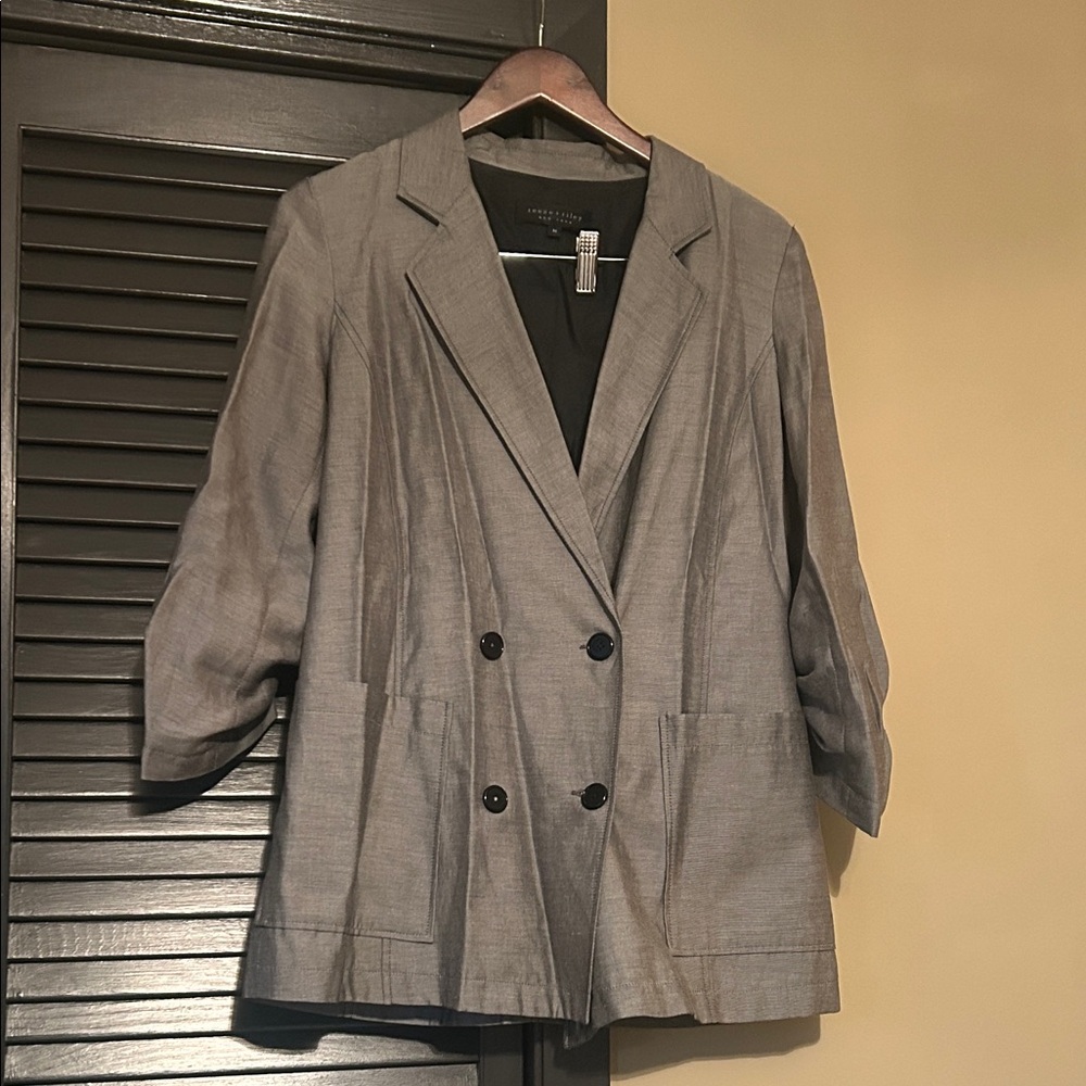 Reese + Riley Gray Boyfriend Blazer